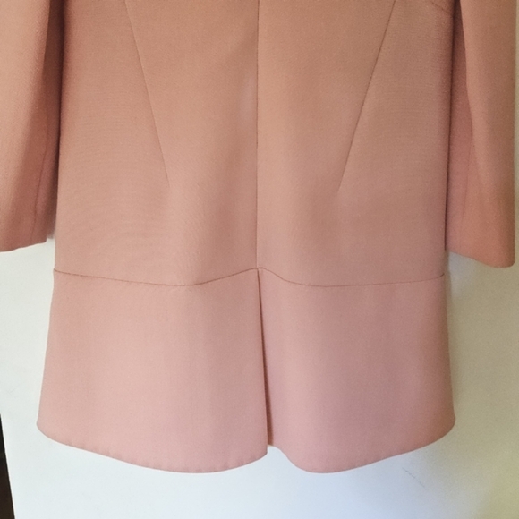 MARNI Wool Crepe Mini Dress 6 Peach Pink Long Sleeve Ruffle Italy - Picture 14 of 15